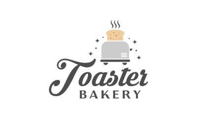 Logo de cuisine de boulangerie de pain de grille-pain