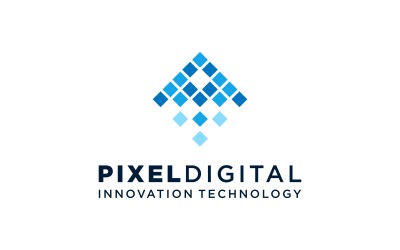 Логотип цифровой технологии Pixel Growth