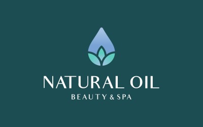 Logotipo de aromaterapia con aceites naturales