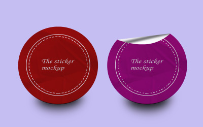 Sticker Mocku Template Design 19