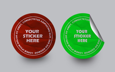 Sticker Mockup Template Design 11