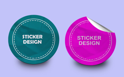 Sticker Mockup Template Design 14