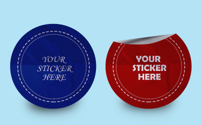 Sticker Mockup Template Design 18