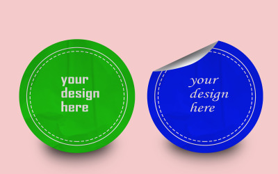 Sticker Mockup Template Design 20