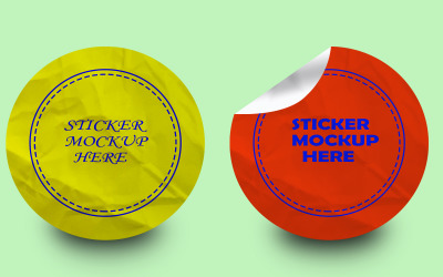Sticker Mockup Template Design 22