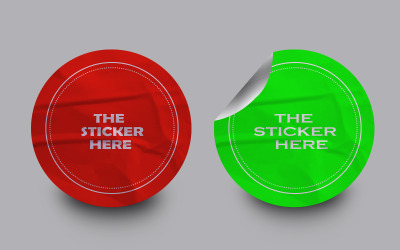 Sticker Mockup Template Design 23