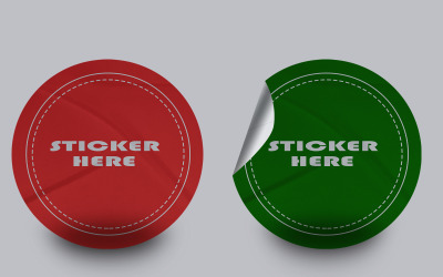 Aufkleber-Mockup-Vorlagendesign 27