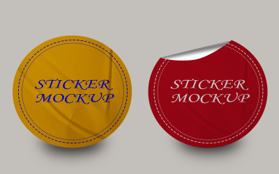 Aufkleber-Mockup-Vorlagendesign 32