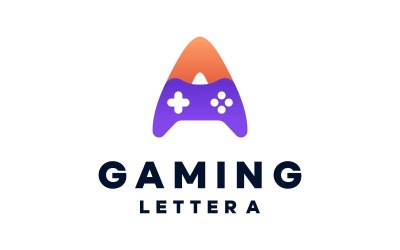 Letter A Joystick Kleurrijk Logo