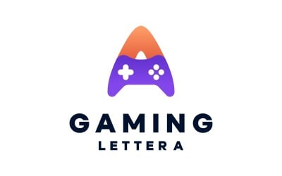 Litera A Joystick Kolorowe Logo