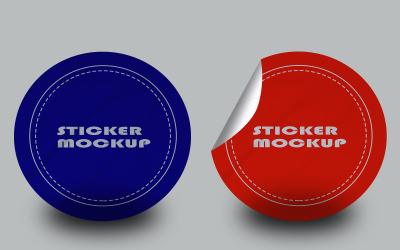 Sticker Mockup Template Design 28
