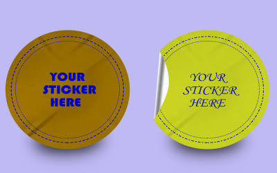 Sticker Mockup Template Design 29