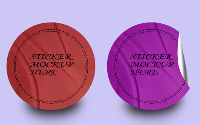 Sticker Mockup Template Design 33