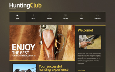 "Hunting Responsive WordPress Theme" Responsive WordPress thema №47233