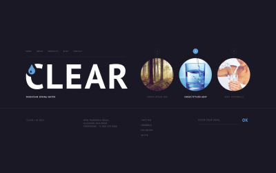 Modello di sito Web sull&amp;#39;acqua
