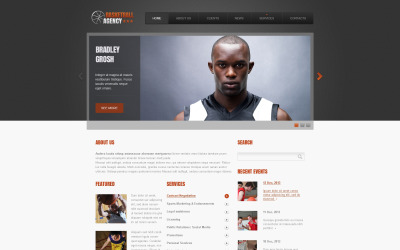 Plantilla de sitio web adaptable de baloncesto
