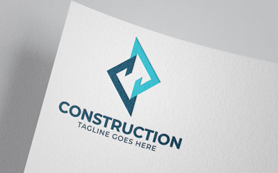 Arkitektur och konstruktion logotyp malldesign.