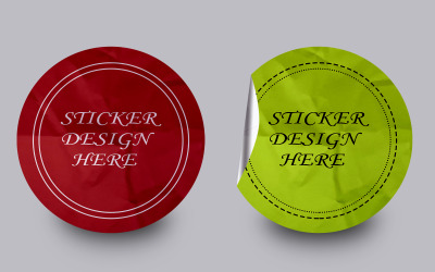 Aufkleber-Mockup-Vorlagendesign 36