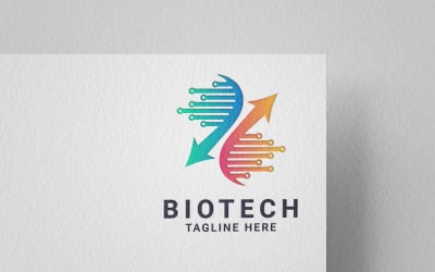 Biotech utveckling logotyp mall design.