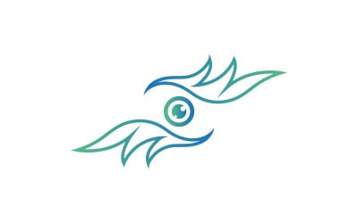 Design der Logovorlage für die Augenpflege.