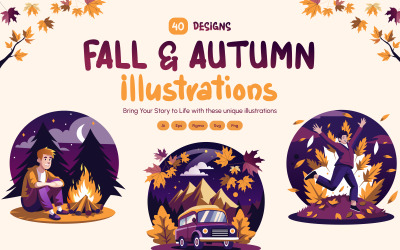 Herfst en herfstillustraties