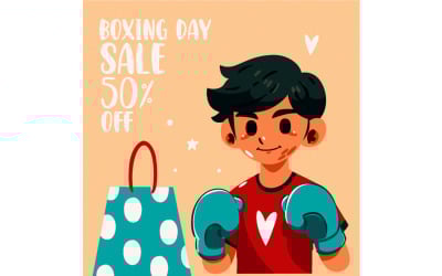 Ilustración dibujada a mano de la venta del Boxing Day (1)
