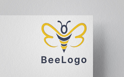 Modèle de conception de logo d&amp;#39;abeille.