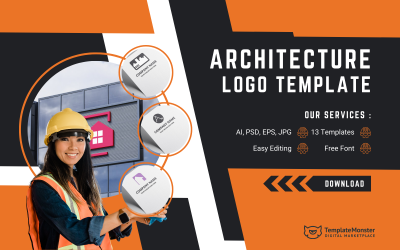 Modello di logo architettonico