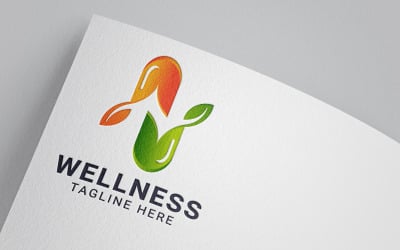 Naturmedicin färgglada logotyp mall.
