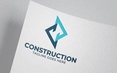 Projekt szablonu logo dla architektury i budownictwa.