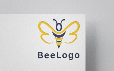 Projekt szablonu logo pszczoły.