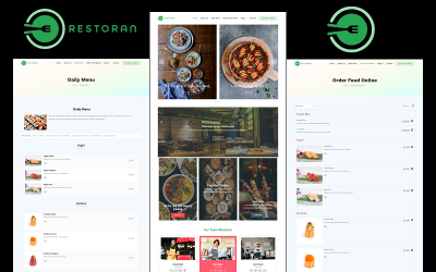 Restoran - Restaurang, matbutik online, bordsbokning och Take Away Elementor WordPress-tema