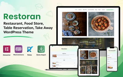 Restoran - Thème WordPress pour restaurant, épicerie, réservation de table et plats à emporter