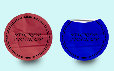 Sticker Mockup Template Design 34
