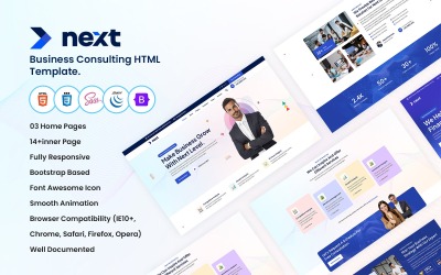 Suivant – Modèle HTML pour les experts en solutions informatiques et commerciales