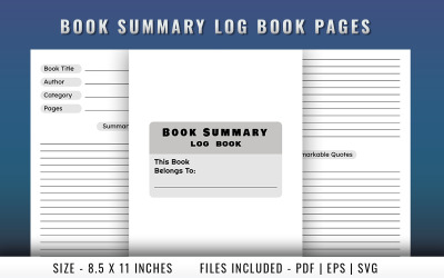 Book summary log book Pages