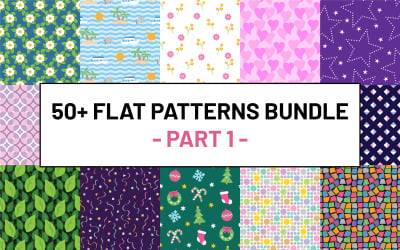 Flatterno Bundle - 多用途平面风格无缝图案