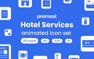 Hotel Services Animated Icon Set