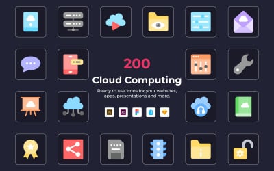 200 Cloud Computing vector icon