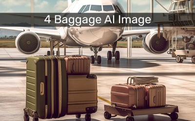 Image d&amp;#39;arrière-plan AI de bagages de voyage