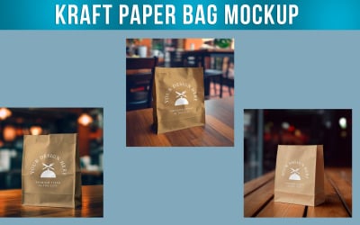 Mockup di design per buste in carta Kraft