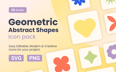 Paquete de iconos de formas abstractas geométricas
