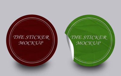Sticker Mockup Template Design 37