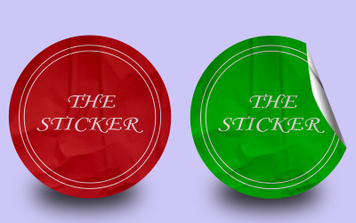 Sticker Mockup Template Design 38