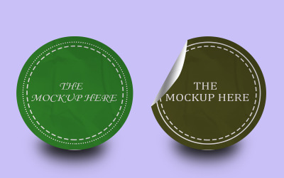 Sticker Mockup Template Design 39