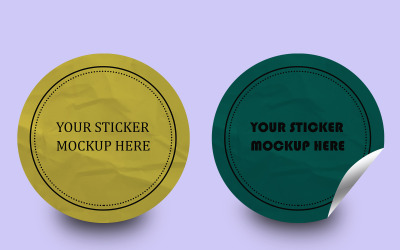 Sticker Mockup Template Design 40