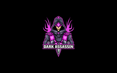 Dark Assassins Mascot Cartoon Logo