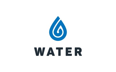 Diseño de logotipo de gota de agua y gota de lluvia