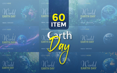 Modèle d&amp;#39;affiche de bannière pour les réseaux sociaux pour la Journée de la Terre
