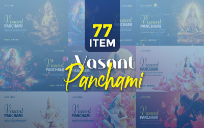 Vasant Panchami 社交媒体横幅模板
